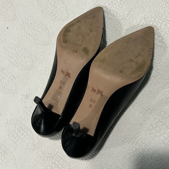 Coach heels pumps kitten heel black Bowery gold‎ hardware - Picture 13 of 16